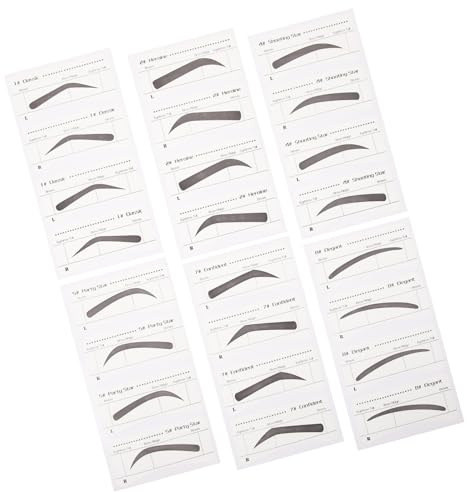 VICASKY 6 Pièces Pochoir à Sourcils Jetable Pour Maquillage Gabarit à Sourcils Pour Femmes