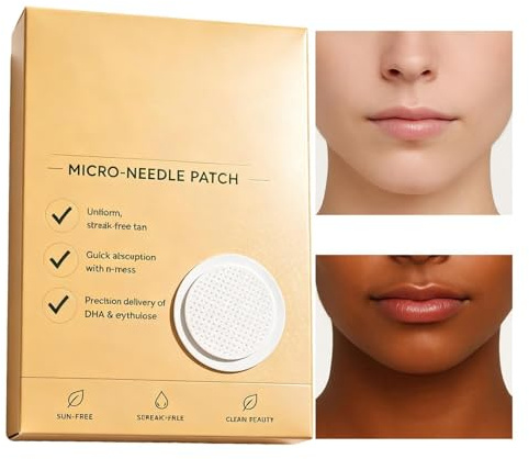 Lot de 7 patchs bronzants à micro-aiguilles, autocollants auto-bronzants sans , même pour les femmes, les types de peau, été, voyage, plage, vacances, utilisation en extérieur, effet bronze
