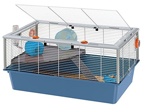 Ferplast Jaula para Roedores CRICETI 15 para Hamsters, en Metal, Accesorios incluidos: Pesebre, Bebedero, Casita, Rueda, Balda, Escalera, 78x48xh39cm