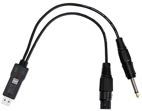 Pronomic UXLRJ USB - KLR/Jack Interfaz de Audio, Micrófono USB, Grabación, Tarjeta de Sonido, Cable, Adaptador, PC/MAC, Convertidor (24 bit, 0,23m, Plug&Play, sin instalación de drivers)