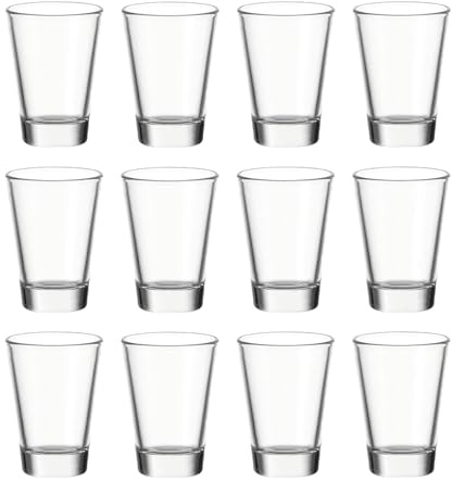 Leonardo Ciao Schnapsgläser, 12er Set, spülmaschinengeeignete Shotgläser, Schnaps-Becher aus Glas, Stamper, Gläser-Set, 12 Stück, 60 ml, 012663