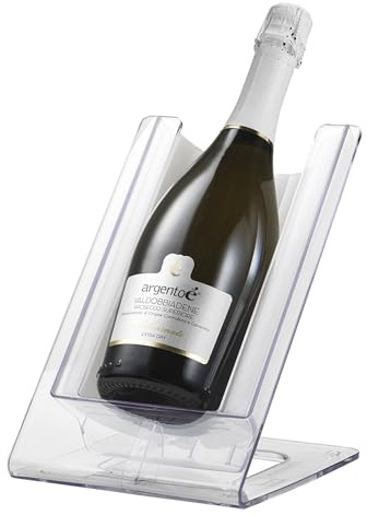 argentoè Gelette Weinkühler - Flaschenkühler und Thermischer Flaschenhalter für den Tisch - Sektkühler & Champagnerkühler Ohne Eis - Design Made in Italy (Transparent)