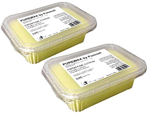 Vaschetta di paraffina professionale 500ml X 2 - giallo LIMONE. PURENAIL per la cura delle mani