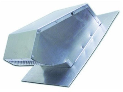 14 Range Hood Roof Cap Damper in Aluminum