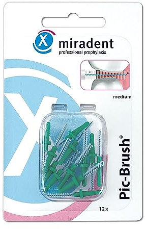 Miradent PIC-Brush Interdentalbürsten, Medium, Grün, 12 Stück