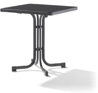 Sieger Boulevard-Klapptisch mit mecalit-Pro-Dekorplatte, 70 x 70 cm, eisengrau, Schieferdekor anthrazit