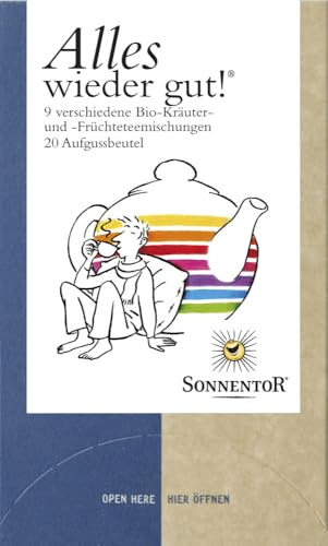 Sonnentor Tee Alles Wieder gut! Probier mal! Doppelkammerbeutel, 2er Pack (2 x 30 g) - Bio