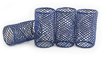 CHARLENE Hair Styling Tumbleweed Rollers - Flexible Hair Hair Mesh Roller Copper Wire Wrapped in Teflon for Even Heat and Air Distribution- Mesh Style for Easy Rolling, Use with Roller Picks