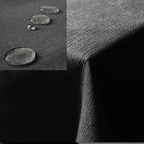 JEMIDI Gartentischdecke 110x110cm wasserabweisend - Outdoor Tischdecke abwaschbar eckig - Garten Tischtuch wetterfest - Leinenlook Anthrazit