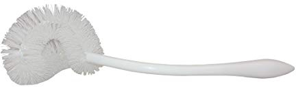 Spezial WC-/ Toilettenrandbürste mit ergonomisch geformter Zunge und gebogenem Griff, ca. 42cm, Vollflächige Reinigung, große Flexibilität, perfekte Reinigung bis unter den Rand, Randbürste, Toilettenbürste, handlich!