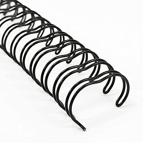 RAYSON Drahtbinderücken, 80 Blatt, Teilung 3:1, 34 Schlaufen, 12,7 mm, Schwarze, A4, Packung mit 100 Stück