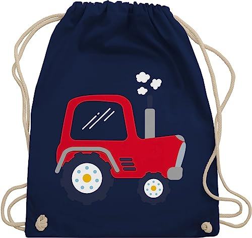 Turnbeutel Rucksack - Traktoren - Taschen - Kinder Traktor - Unisize - Navy Blau - kindergartenrucksack trecker landwirt kindergarten beutel tasche kita jungs turnbeutelrucksack landwirtschaft mit