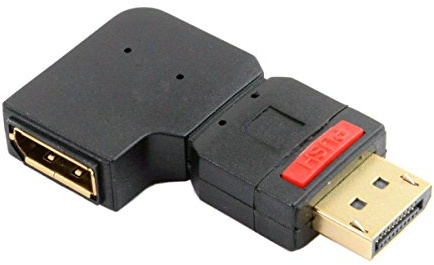 CY Right Angled Right Angled 90 Degree DisplayPort Male to Female Extension Adapter Standard DP 4K (right angled)