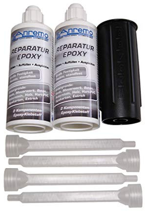 Sanremo REPARATUR EPOXY 280ml + 4 Mischdüsen + Auspressstössel Epoxidharz Kleber 15 Minuten Epoxy