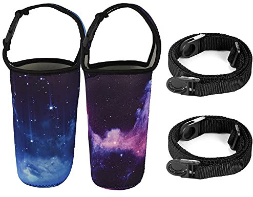 TSWRK 2PCS Wasserflasche Neopren Flaschenhülle Flaschentasche Trinkflasche Glasflaschen Beutel für 30 Unzen Flasche