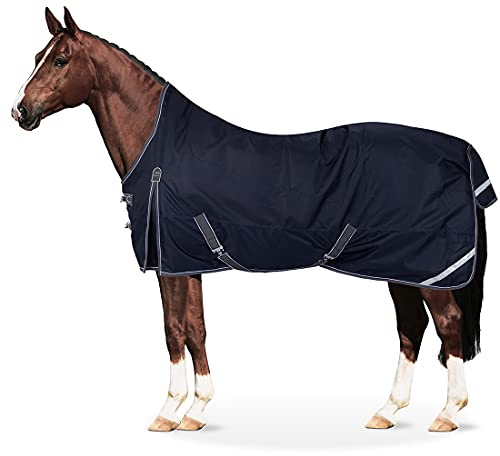 Equinate Regendecke Oakland Highneck Weidedecke mit Fleece 125cm Navy