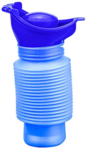 Urine Bottle 750 ML Kids Adult Shrinkable Urinalfor, Reusable Emergency Urinal, Portable Mobile Toilet, Potty Pee Bottle Urination Device for Traffic Jam Camping Travel Queuing