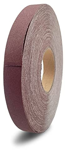 LYHLYA Rollo de papel de lija de óxido de aluminio de grano 150, 1 pulgada x 55 yardas, respaldo de tela, compatible con bloque de lijado, ideal para metal, madera, sintéticos