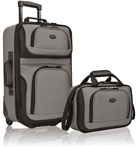 U.S. Traveler Unisex Erwachsene Rio Gepäck- Koffer-Set, Grau, Set
