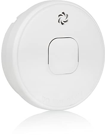 Smartwares rilevatore di fumo FSM-12700, Label Q, Sensore ottico e batteria 10 anni, Tasto Test e Silenziatore, 85 DB