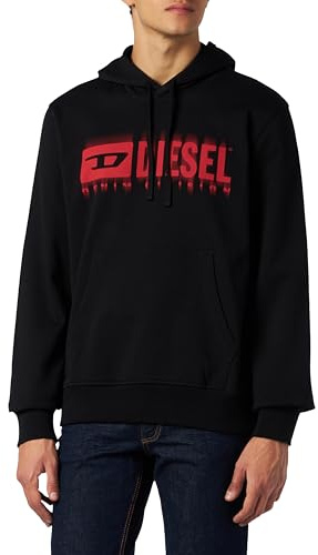 Diesel S-Ginn-Hood-L5 Felpa Suéter, Black Black Black, X-Large para Hombre