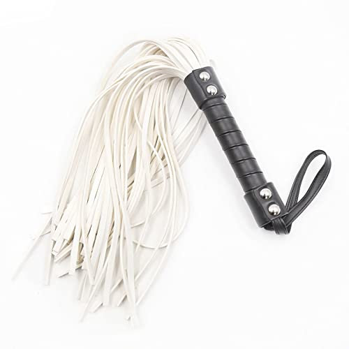 TISVY Faux Leather Whip for Horse Riding, Soft Crop for Equestrian, Floggers for Cosplay Costume