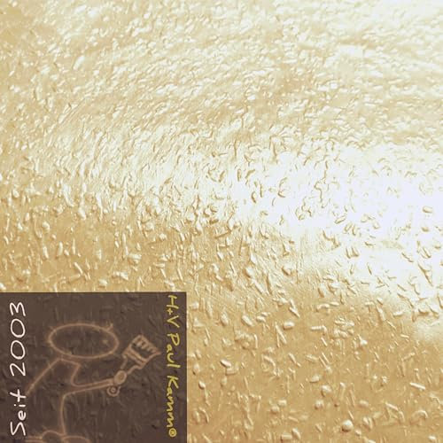 H+V Paul Kamm® Metallic Wandfarbe 2kg (ca.2Liter) Effektfarbe, Wandfarbe Innenbereich, Glitzer, Glitzereffekt, Glitter, Metallisch, Schimmer