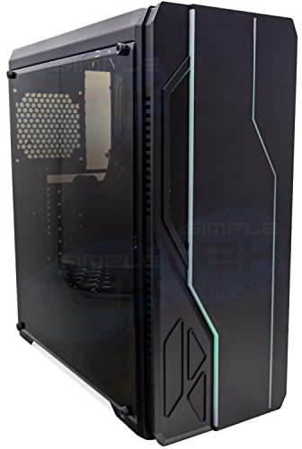 Simpletek – RGB Gaming Gaming Case with Plexiglass Side Glass | ATX M-ATX M-ITX