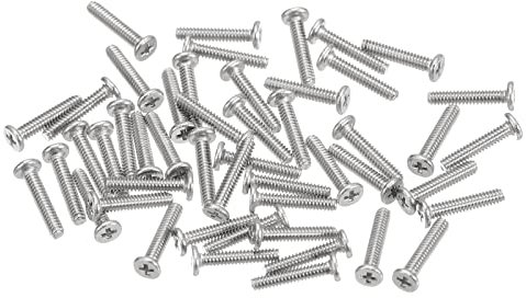 sourcing map M1.6-0.35 X 8 mm 100pcs Plat Rond Diriger Vis 304 Inoxydable Acier Phillips Conduire Machine Vis Matériel Attache pour Meubles Connexion