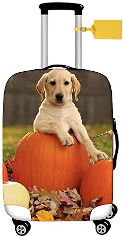 FANSU Elastisch Kofferhülle Kofferschutzhülle, 3D Tier Stil Reisekoffer Schutzhülle mit Reißverschluss, Elasthan, Waschbar Gepäckabdeckung - 18 bis 32 Zoll (XL(29-32in),Hund)