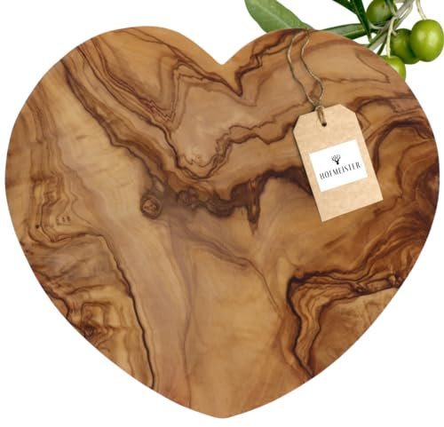 HOFMEISTER® Brettchen in Herzform, aus Olivenholz, 21 cm