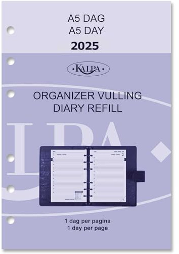 Kalpa 6 Ringbuch Agenda Nachfüllen Personal Organizer Terminplaner Einlage Kalendereinlage Kompletsett, 2025 2026, B7 Taschen, 1 Woche auf 2 Seiten
