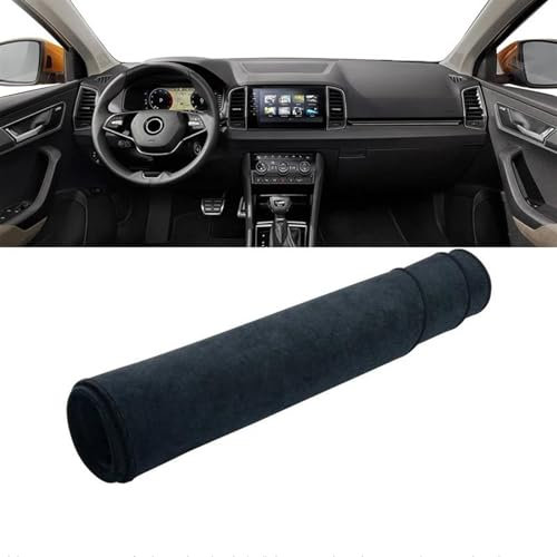 Car Interior Accessories Für Skoda Für Karoq 2017 2018 2019 2020 2021 2022 2023 Auto Dashboard Abdeckung Vermeiden Licht Pad Sonne Teppiche Nicht-Slip Matte Centre Console Dashboard Cover (Color : Bl