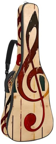 Eslifey Tasche für Akustikgitarre, Heißluftballons, Querformat, verstellbarer Schultergurt, Gitarrenkoffer, Gigbag 101,6 cm, 104,4 cm, 106,7 cm, Farbe 4, 42.9x16.9x4.7 in
