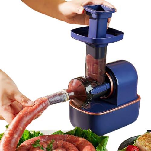 HYQNG Tritacarne e insaccatrice elettrica per Salsicce, tritacarne per Alimenti elettrica da 120 W con 2 Diversi Piatti di Taglio, Una Chiave per avviare, Materiale per Uso Alimentare