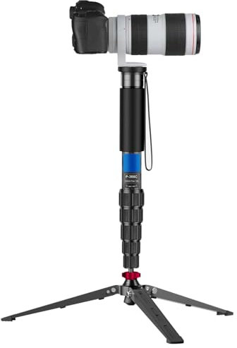 Monopiede in Fibra di Carbonio, Supporto Telescopico Leggero a 6 Sezioni, Altezza 41-164 Cm, Streaming Live per Fotocamera DSLR, Fotografia con Telefono