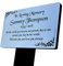 Personalised Memorial Plaque for Graves Marker with Stake in Silver, Gold, Garden Memory Plant Marker for Outdoors Fully Weatherproof, Silver