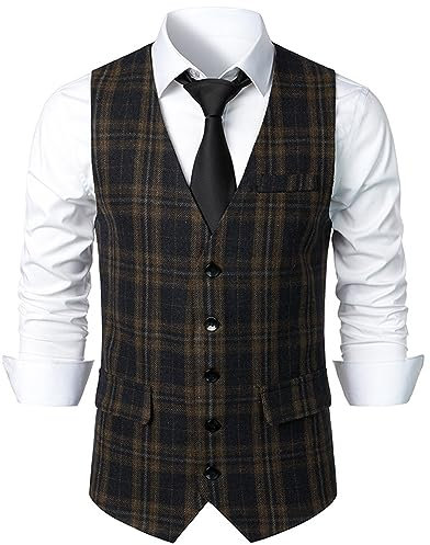 SRZYMJ Herren Anzug Weste Blau Einreihig Wollmischung Herren Weste Denim Jeans Weste Jacke Slim Fit Casual Formal Business Marine Regular Fit Weste Angelweste Anzug Kostüm Herren