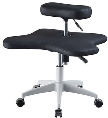 LULUMAIC Meditationsstuhl, ergonomischer Kniestuhl, Stuhl mit gekreuzten Beinen und Rollen, höhenverstellbarer Stuhl für Zuhause und Büro (Einheitsgröße)