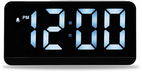 Premes Digitaler Wecker mit großem LED-Display – Tischwecker mit Nachtmodus, Temperatur- und Datumsanzeige – USB- und batteriebetriebener Kleiner Reisewecker für Schlafzimmer, Büro und Kinderzimmer