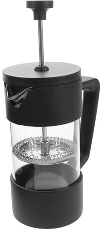 KICHOUSE Cafetière à Piston Verre Borosilicate Machine Café Presse Boissons Passoire Tasse Voyage Cuisine Camping Noir