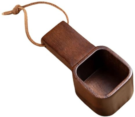 MUCKLILY Wood Coffee Scoop Walnut Coffee Tablespoon Elegant Japanese Design for Daily Brewing and Cooking