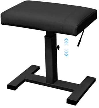 lumizone Height Adjustable Keyboard Bench Hydraulic Lifting Smooth | Piano Bench 19.3 x 12.2 PU Leather Seat Keyboard Chair Heavy Duty Piano Stool with High-Density Sponge Alloy Base