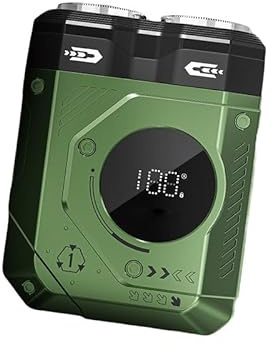 Rasoir portable à double lame lavable pour homme, IPX7 pour une utilisation complète humide et sec, mini rasoir électrique, charge rapide, longue durée de vie de la batterie, rasoir magnétique à