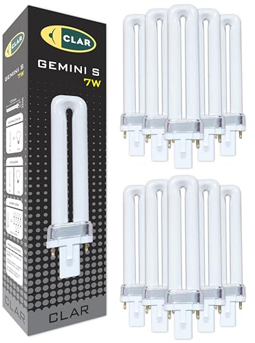 Ampoule Fluorescente Gemini S 7W 2700K G23 Lumière Blanche Chaud Lampe Verticale Compacte CFL Basse Consommation Éclairage Technique Professionnel Remplacement Intérieur Bureau Cuisine Bureau Atelier