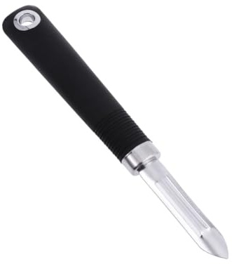 Veemoon Pelador No Giratorio de Acero Inoxidable Multifuncional para Frutas y Verduras, Cuchilla Doble para Diestros y Zurdos, Tamaño Compacto Orificio para Colgar, Utensilio de Cocina