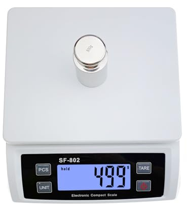 Bilancia digitale, Bilancia digitale elettrica da 30 kg/1 g, bilancia alimentare, bilancia da cucina, bilancia digitale di precisione LCD(White)