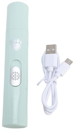 XGOUGUAAU Tagliaunghie per cani ricaricabile, lima elettrica per unghie di animali domestici con batteria da 350 mAh, strumento silenzioso per la cura delle unghie di gatti e cuccioli, lima (Verde)