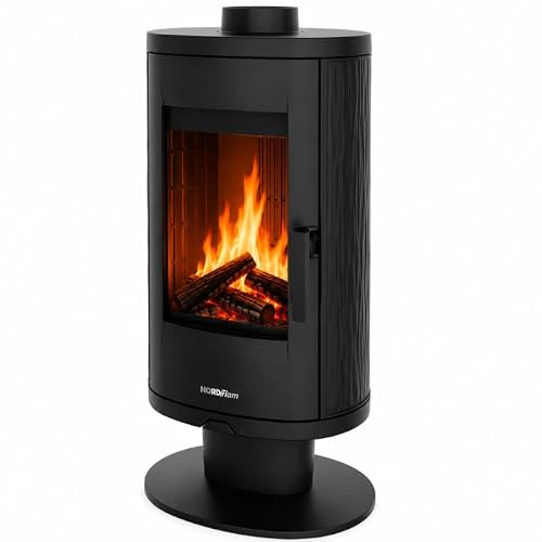Poêle à bois NORDFLAM - AUGUSTA 7 kW en Fonte - Noir