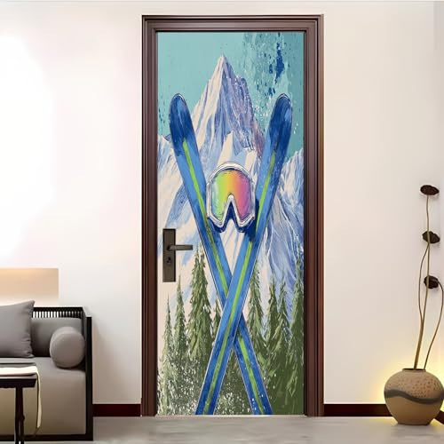 Dörrposter/dörrfolie 80 x 210 cm komisk stil självhäftande dörrklistermärke